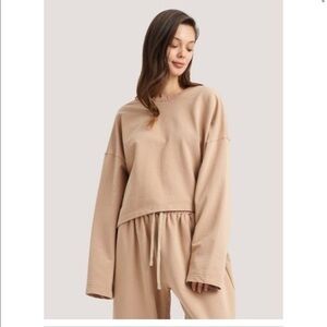 NEW Nap Repose crop Length oversized Pullover Sweatshirt